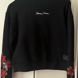 Black Embroidered Women's Sweater